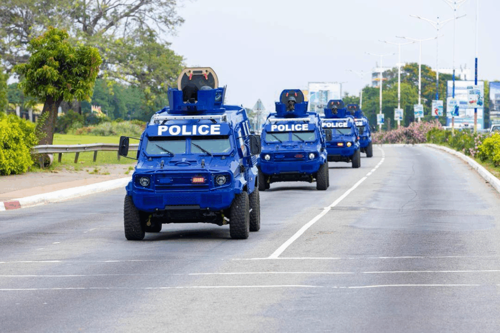 Photos: Mahama presents 40 armoured vehicles to Ghana Police Service Photos: Mahama presents 40 armoured vehicles to Ghana Police Service