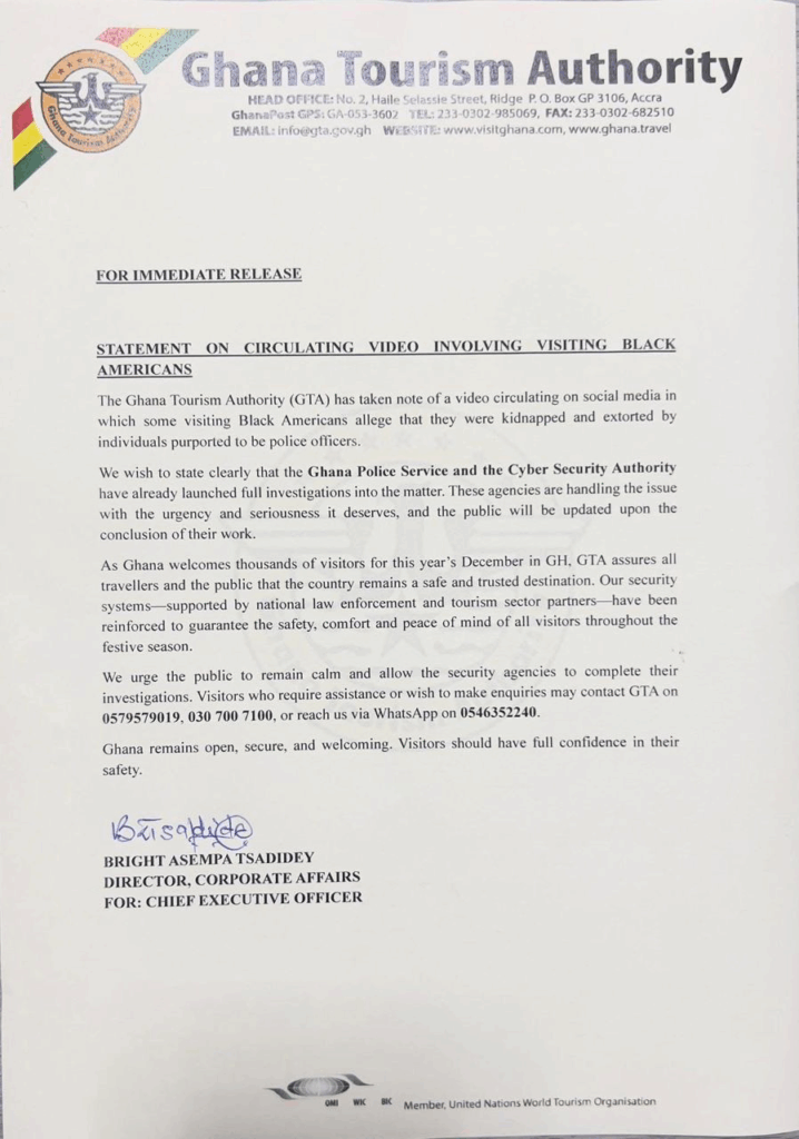 GTA responds to viral videos alleging kidnapping of tourists