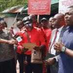 Former Bogoso-Prestea mine workers picket lands ministry, demand long-overdue payments and new management Bogoso-Prestea mine ex-workers protest