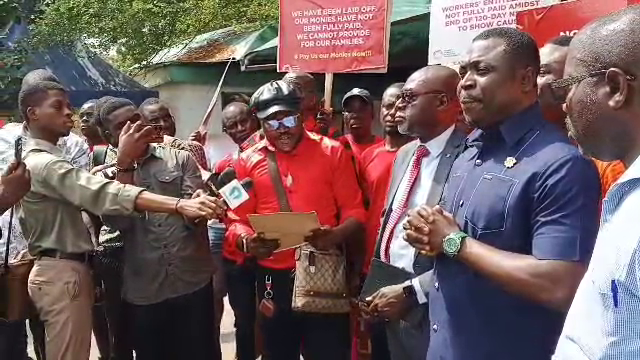Former Bogoso-Prestea mine workers picket lands ministry, demand long-overdue payments and new management – MyJoyOnline