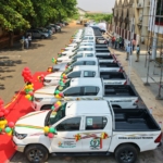 NYA hands over pick-ups to NAP coordinators for monitoring