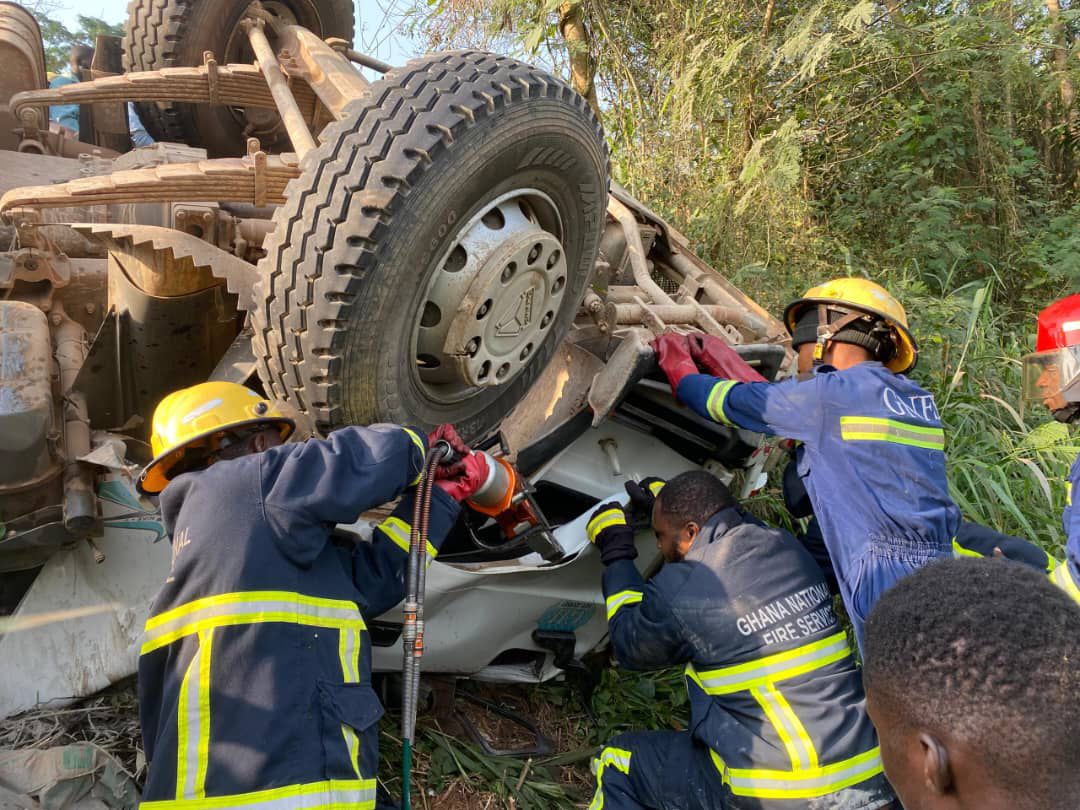 One dead, two rescued in fatal accident at Breku Forest on Accra–Kumasi highway
