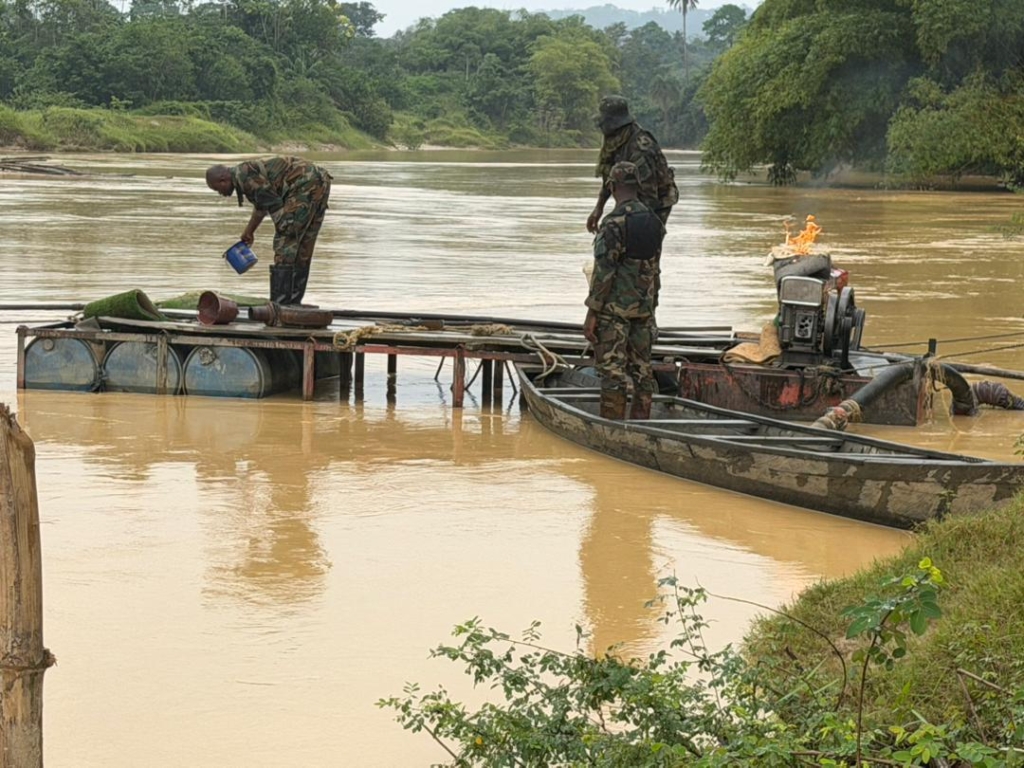 NAIMOS task force disrupts illegal mining operations along Ankobra River