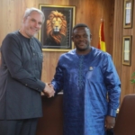 Samuel Nartey George, Minister of Communications, Digital Technology and Innovations of Ghana and CEO of MTN Ghana, Stephen Blewett