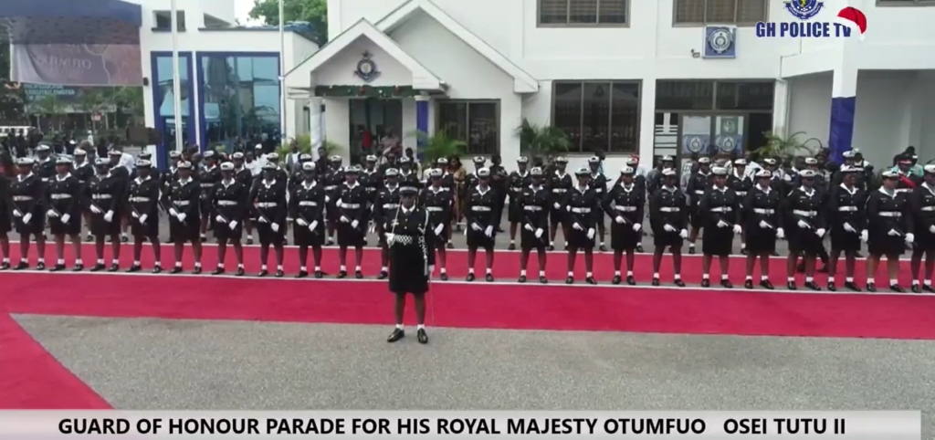 Photos: Asantehene pays historic visit to the Ghana Police Service Headquarters