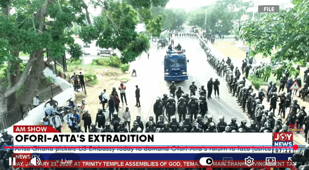 Arise Ghana pickets US embassy, demands Ofori-Atta's return