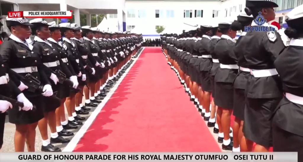 Photos: Asantehene pays historic visit to the Ghana Police Service Headquarters