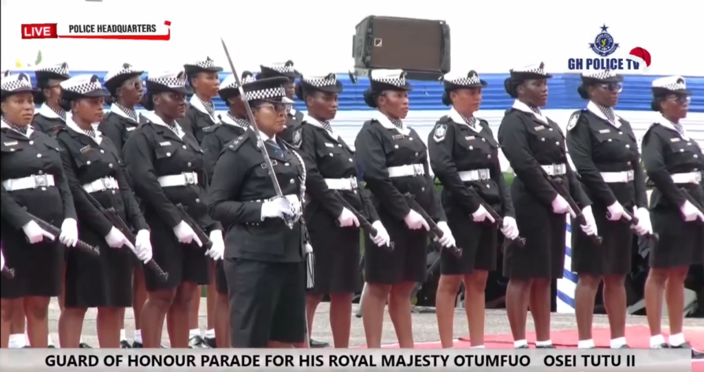 Photos: Asantehene pays historic visit to the Ghana Police Service Headquarters
