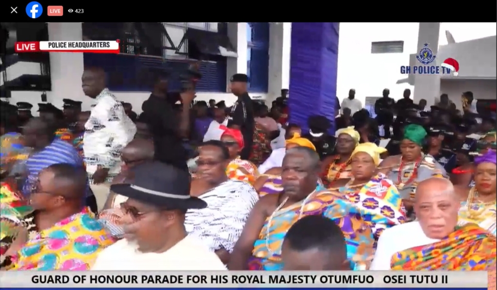Photos: Asantehene pays historic visit to the Ghana Police Service Headquarters