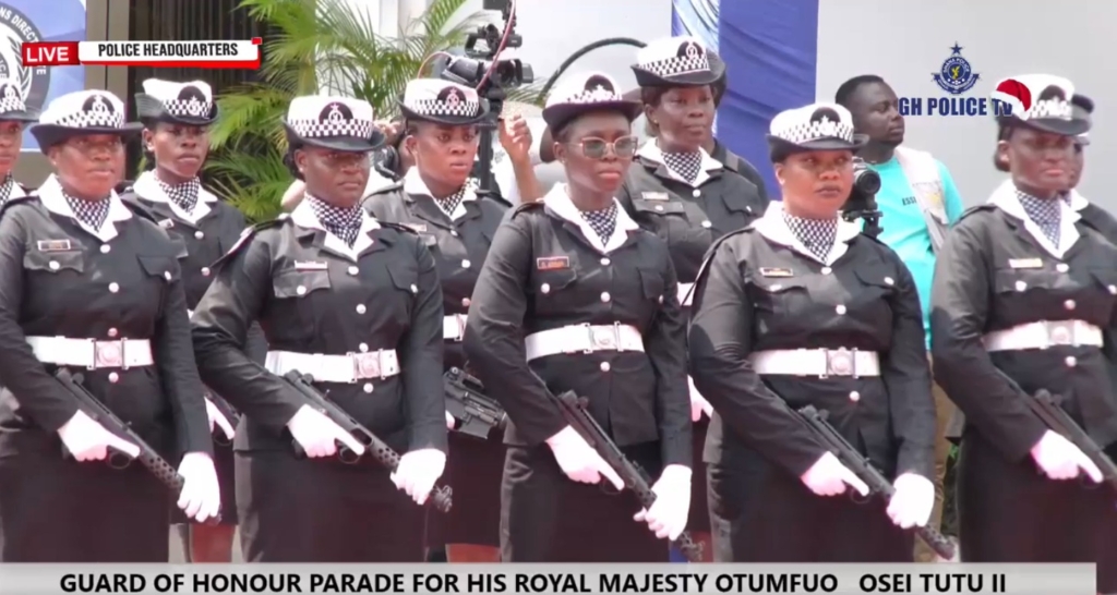 Photos: Asantehene pays historic visit to the Ghana Police Service Headquarters