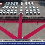 Mahama presents 100 pickups to Ghana Police to strengthen operations