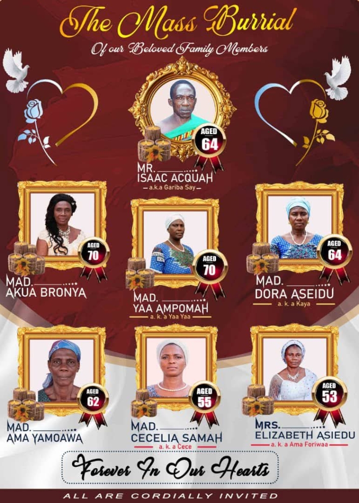 Sefwi Asuopiri to hold mass burial for 7 community members killed in road crash