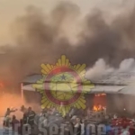 Fire breaks out at Kasoa New Market, firefighters battle blaze