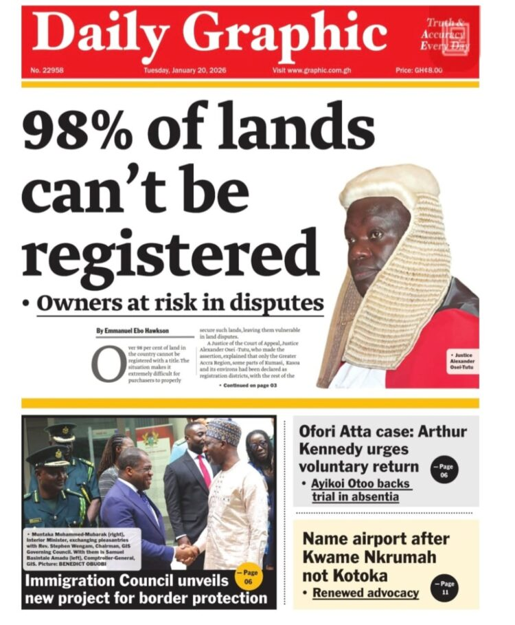 Today's Front pages: Tuesday, January 20, 2026