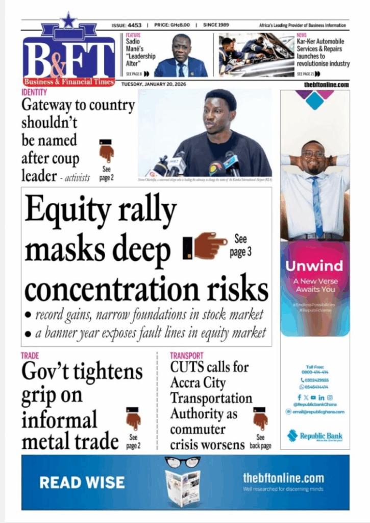 Today's Front pages: Tuesday, January 20, 2026