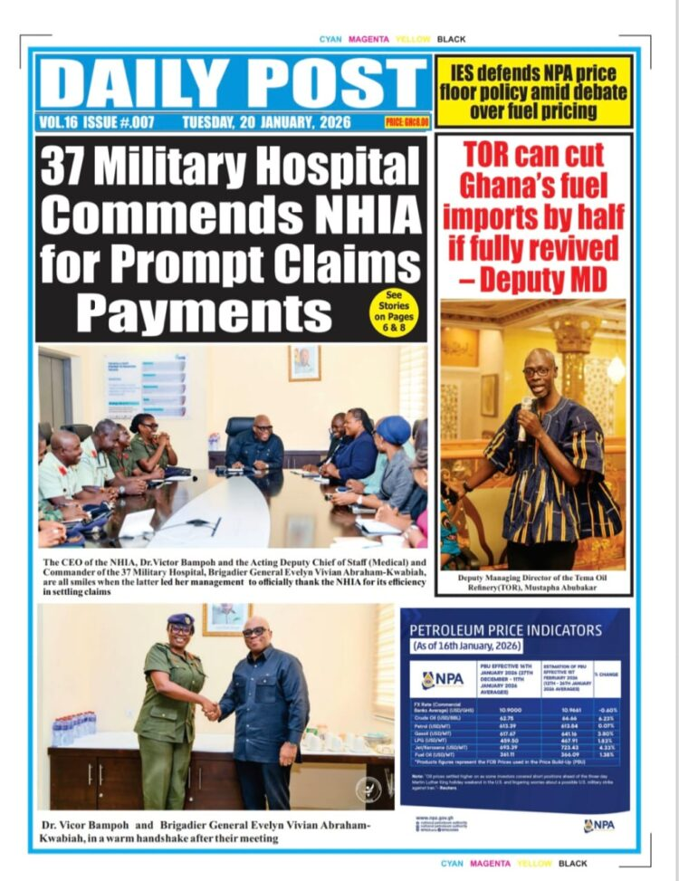 Today's Front pages: Tuesday, January 20, 2026