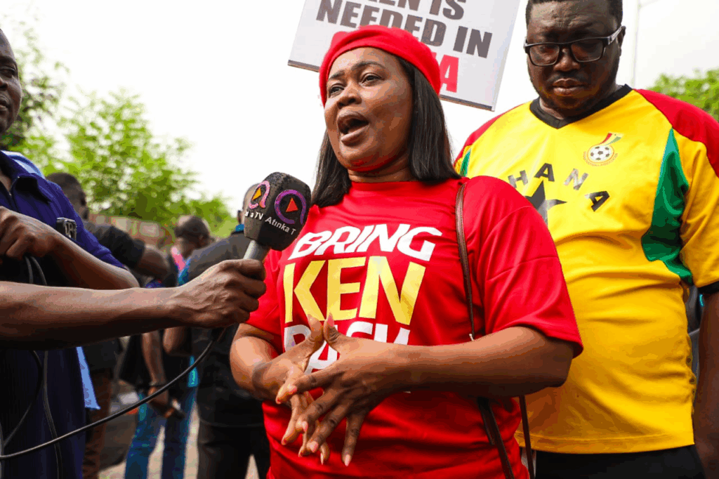 Photos: Arise Ghana pickets US Embassy to demand Ken ofori-Atta's return