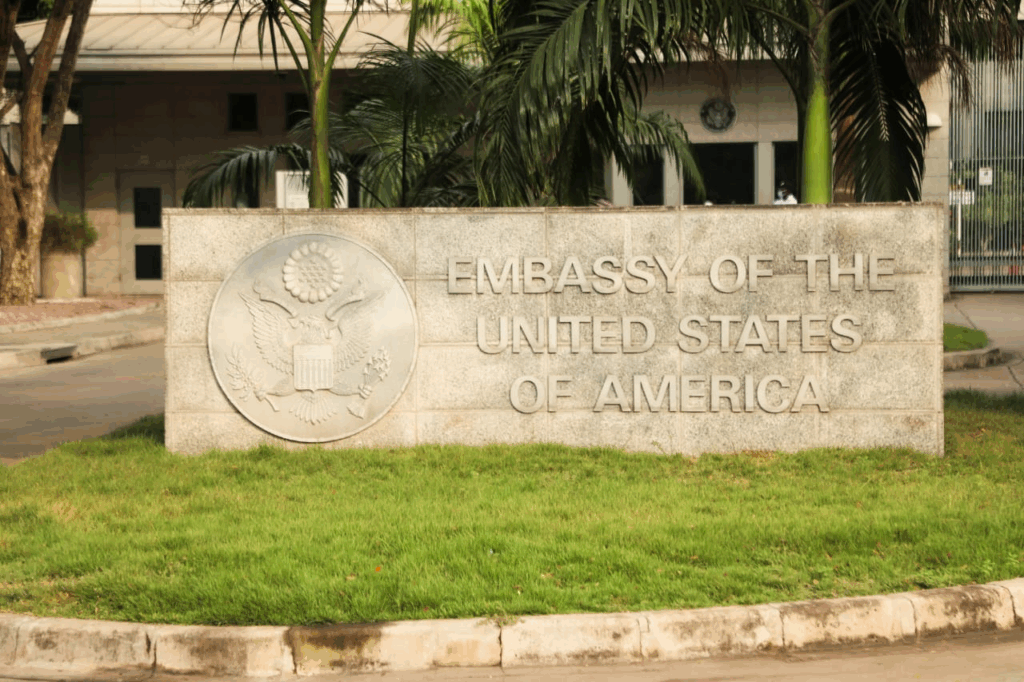 Photos: Arise Ghana pickets US Embassy to demand Ken ofori-Atta's return