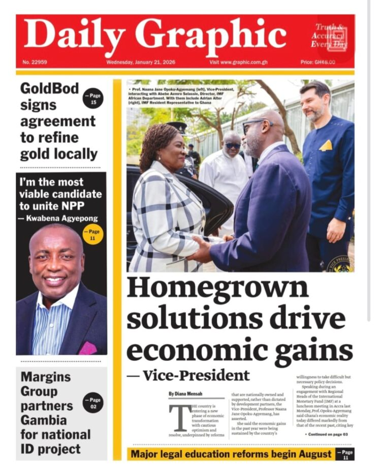 Today's front pages: Wednesday, January 21, 2026