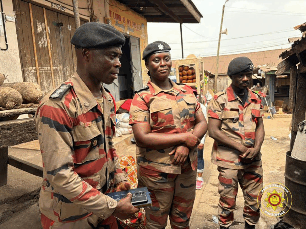 GNFS conducts market inspection and fire safety education at Konongo – MyJoyOnline