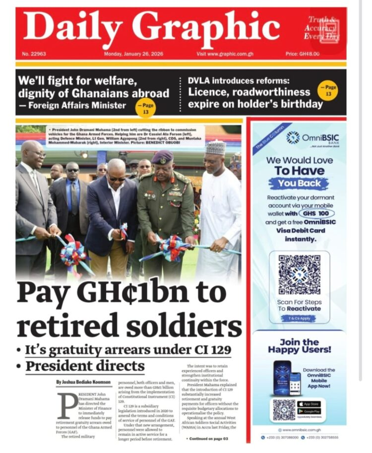 Today’s Front pages: Monday, January 26,...