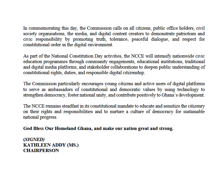 NCCE calls for digital responsibility on Constitution Day