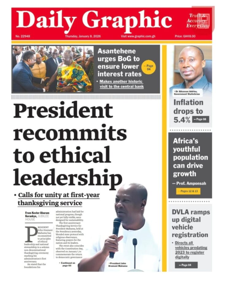 Today's Front pages: Thursday, January 8, 2026