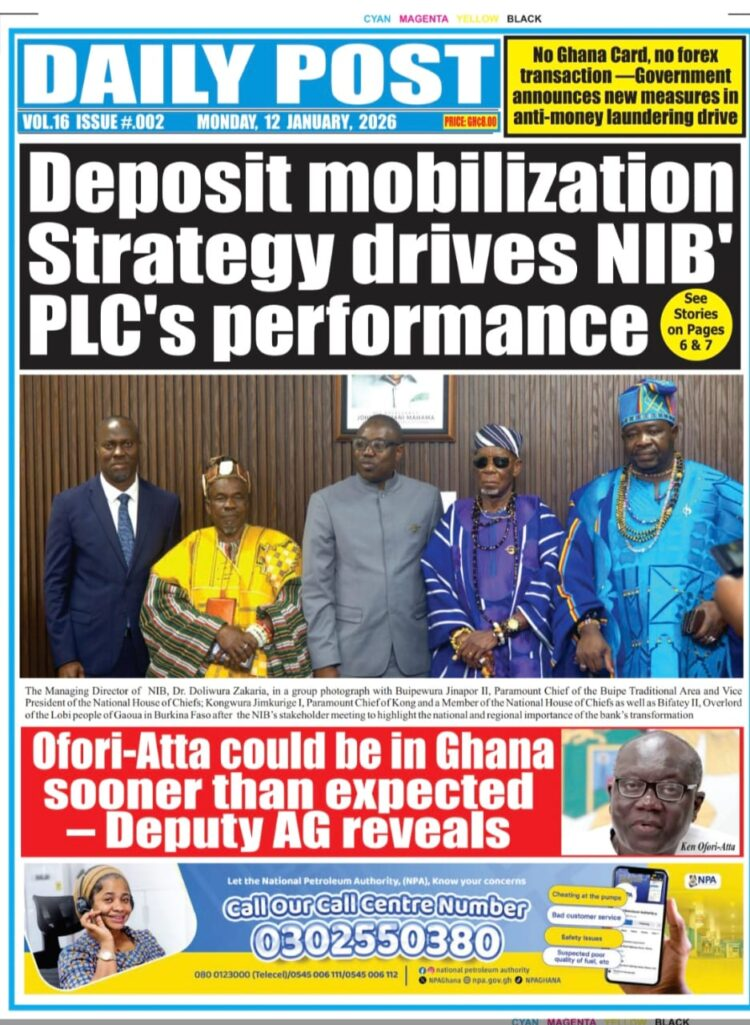 Today's Front pages: Monday, January 12, 2026