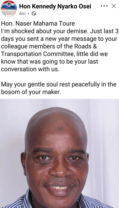 Ayawaso East MP Naser Toure Mahama passes on Ayawaso East MP Naser Toure Mahama passes on