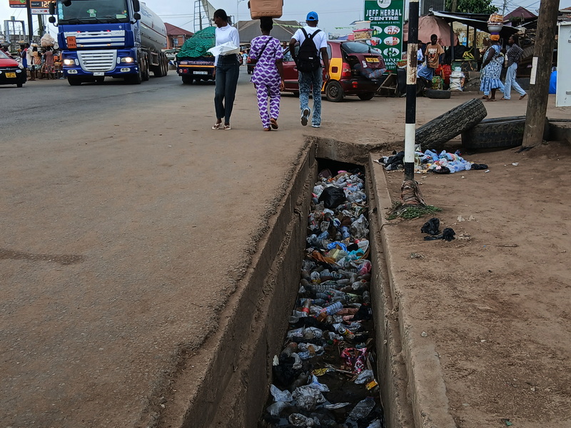 Mankessim-Accra lorry station’s choked gutters