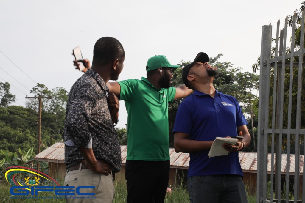 GIFEC conducts site inspection of rural telephony in Ellembelle