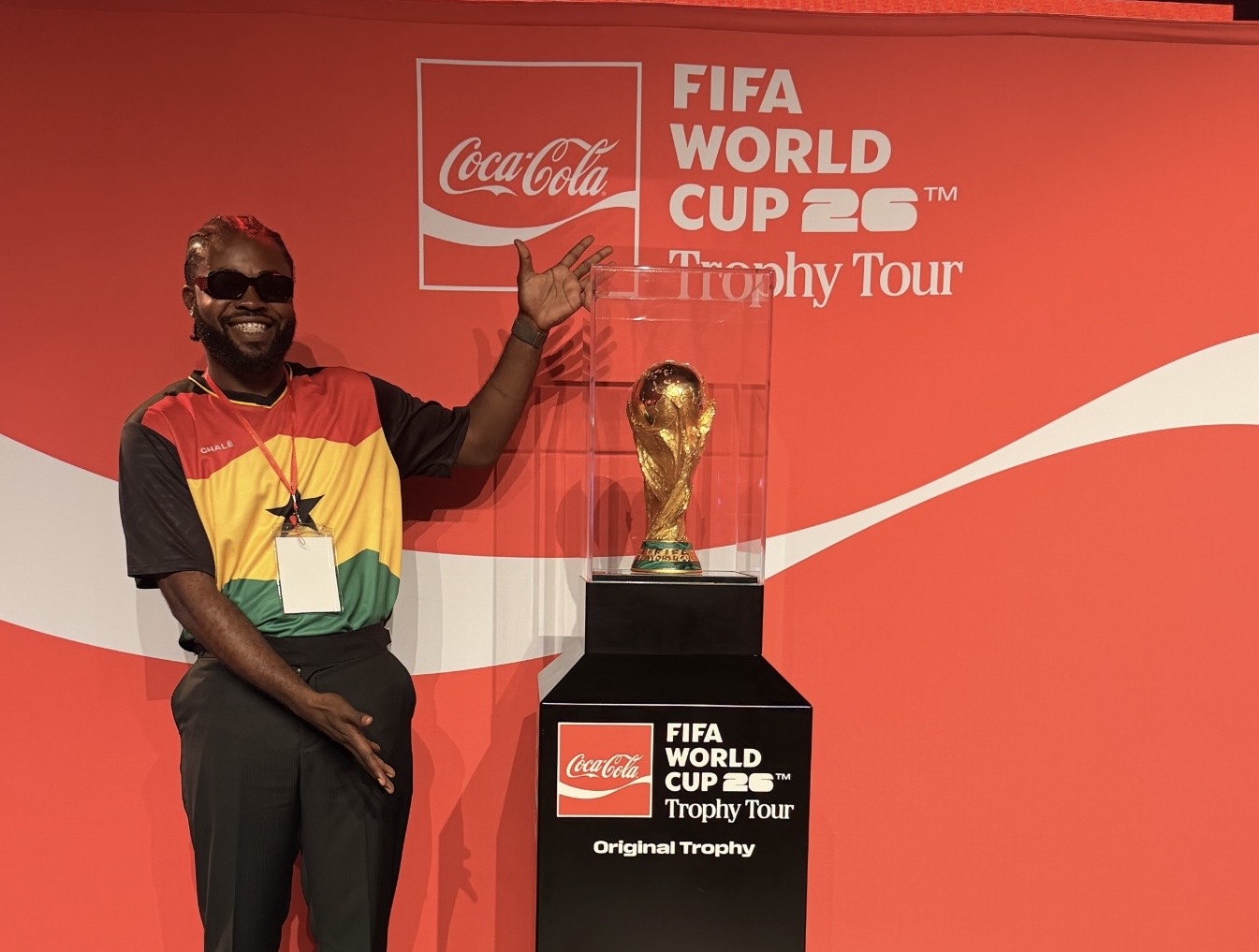 Kojo Junior shines on the global stage as Coca-Cola takes Ghanaian creator to see World Cup trophy Ivory Coast