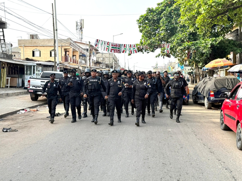Police conduct show of force exercise...