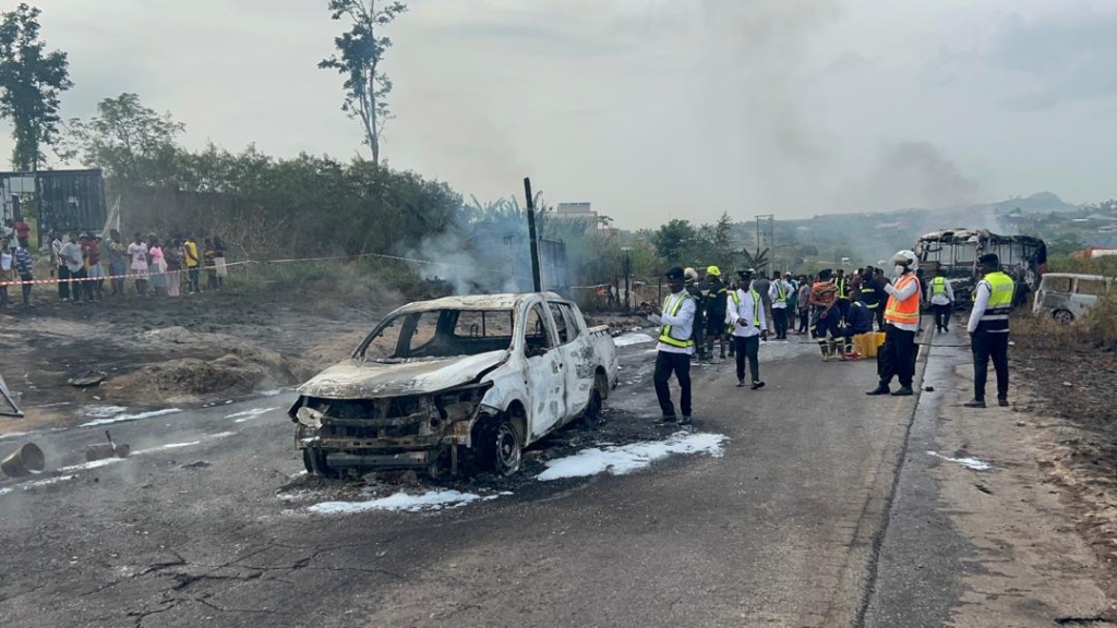 GNFS confirms six deaths, seven injured in Accra-Nsawam highway petrol tanker fire – MyJoyOnline