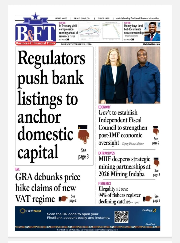 Today's Front pages: Thursday, February 12, 2026