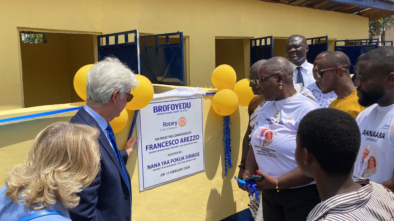 Rotary International President visits Ghana to commission key development projects
