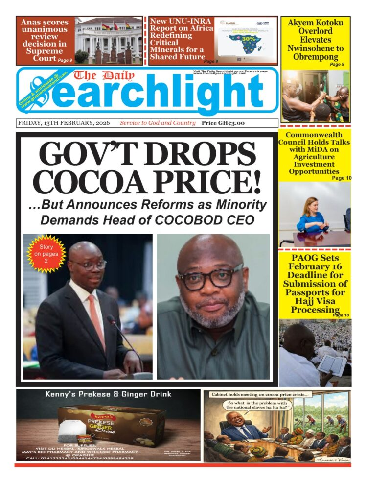 Today's Front pages: Friday, February 13, 2026