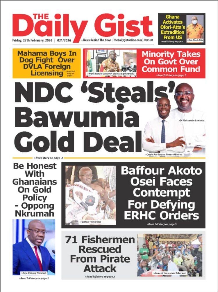 Today's Front pages: Friday, February 27, 2026