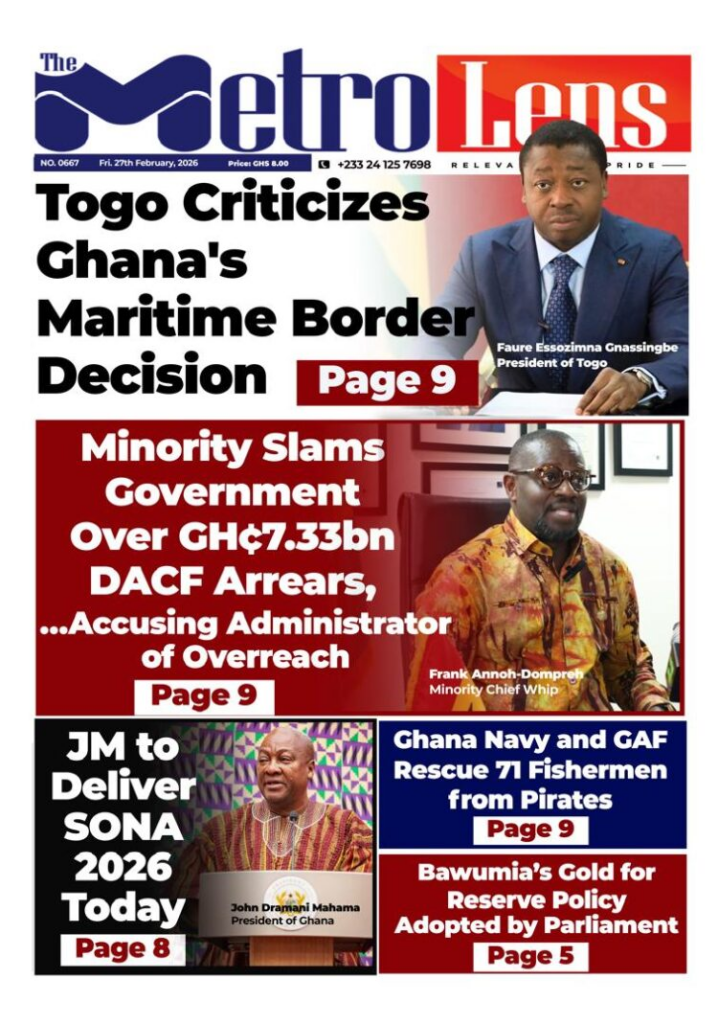 Today's Front pages: Friday, February 27, 2026