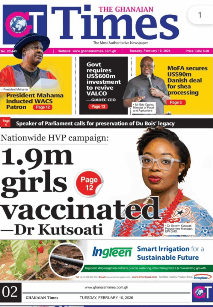 Today's Front pages: Tuesday, February 10, 2026