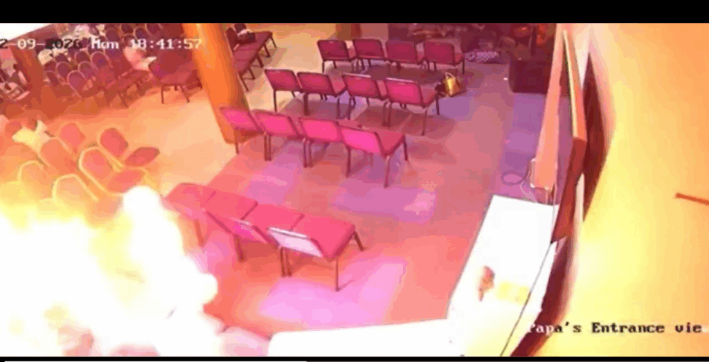 Woman arrested after setting fire at Alpha Hour founder Pastor Elvis Agyemang’s church auditorium