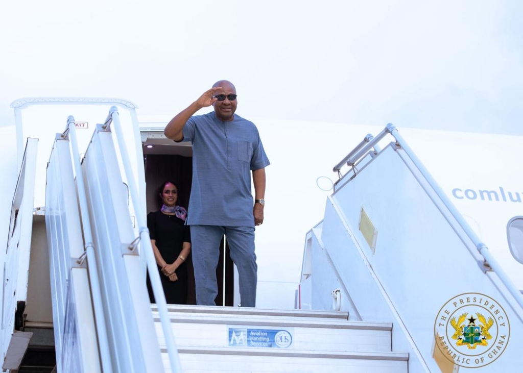 Photos: Mahama departs for Dubai, Zambia