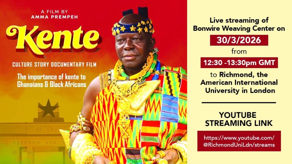 Richmond University, Amma Prempeh partner for Bonwire Kente event Richmond University, Amma Prempeh partner for Bonwire Kente event