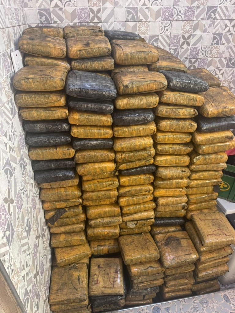 Police retrieve 397 slabs of suspected cannabis hidden in charcoal bags in Techiman