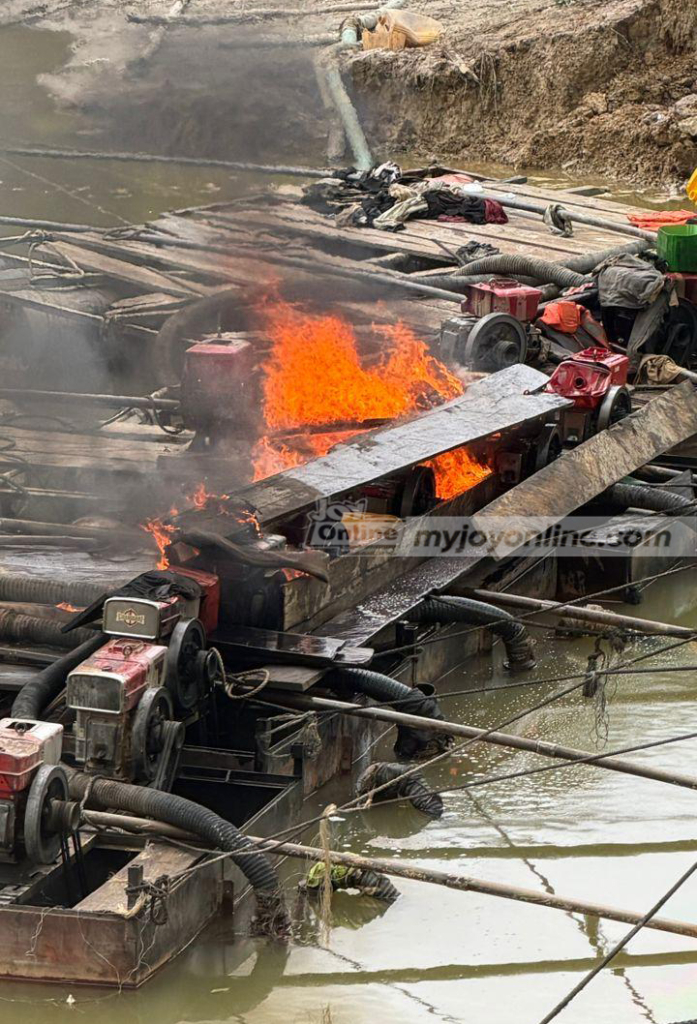 NAIMOS destroys 50 illegal mining machines during patrol on Ankobra River