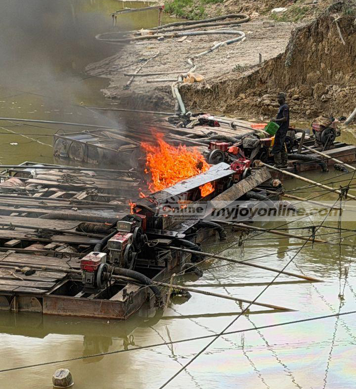 NAIMOS destroys 50 illegal mining machines during patrol on Ankobra River
