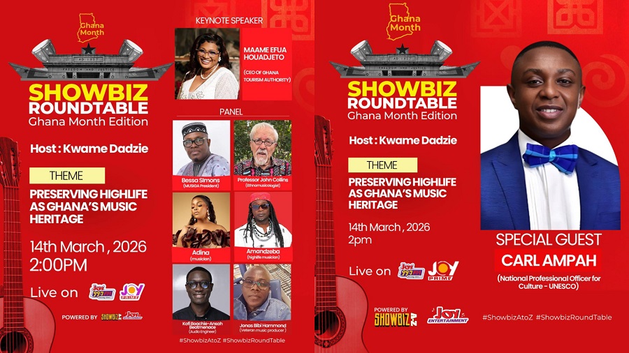 All set for Joy FM’s 8th Showbiz Roundtable slated for March 14 – MyJoyOnline