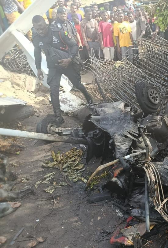 2 dead as helicopter plunges into school park at Tema 2 dead as helicopter plunges into school park at Tema