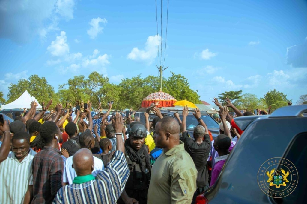 Photos: Mahama cuts sod for 24-hour economy market at Dormaa Ahenkro