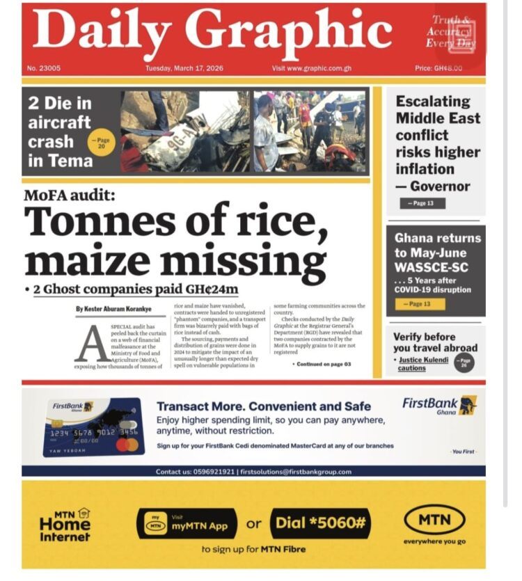 Today’s Front pages: Tuesday, March 17,...